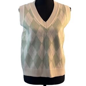 NWOT Princess Polly Argyle Knit Pullover Intarsia Vest Sleeveless Sweater XS S